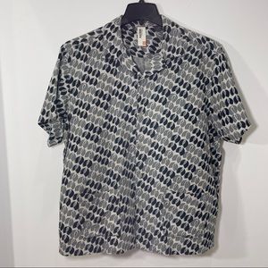 Ben Sherman Button Down Short Sleeve Print Shirt XL